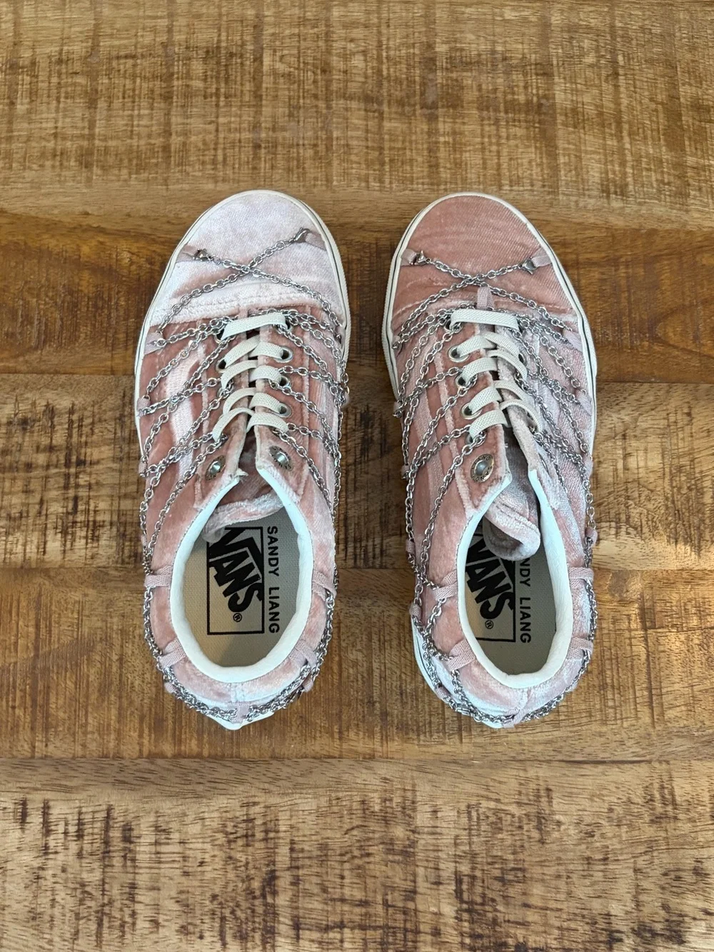 Vans x Sandy Liang Old Skool Velvet Chain Rivington Sneakers